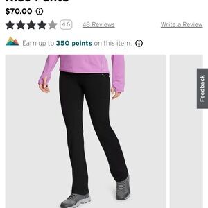 Eddie Bauer Black Traverse Trail Straight Leg Pants